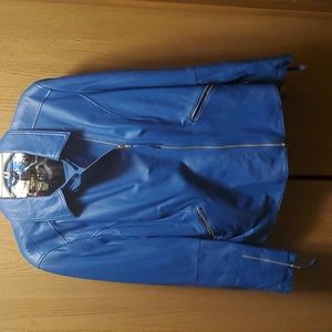 Blue Genuine Leather Jacket